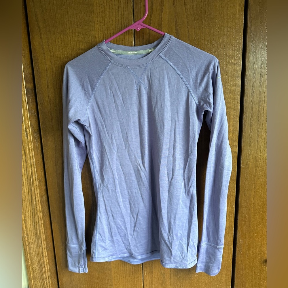 EUC Nike Running LS pullover - light purple, size S